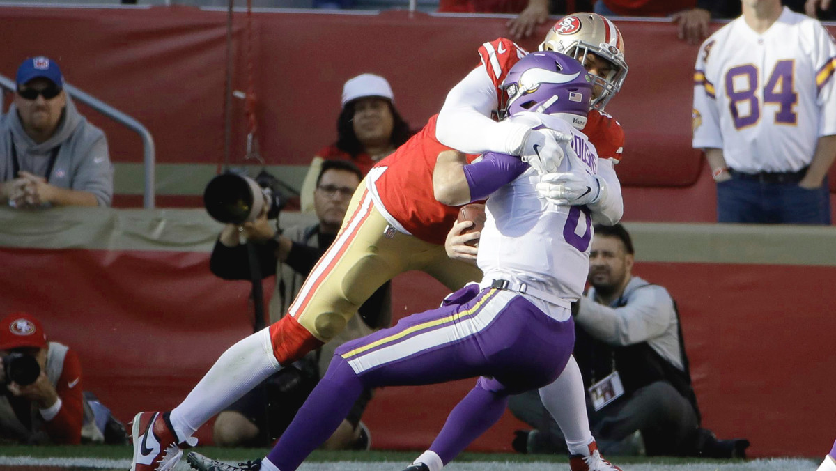 Armstead dropped Cousins early on, setting the tone for a day in which the Vikes had seven first downs.